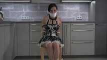 French Maid Amira get bound and gagged