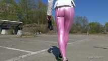 Pink leggings on empty space - part 1