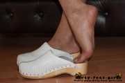 white Berkemann clogs