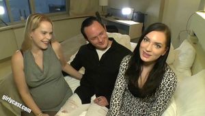 Horny threesome with my pregnant girlfriend
