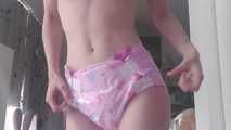 Video: sensually playing with my pink diaper