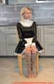 Miss Francine is dressed as a sexy french maid and gets bound and gagged on a chair