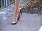 peep toe high heels