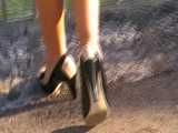 peep toe high heels