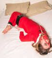 Ermintrude in xmas Onesie Hogtie