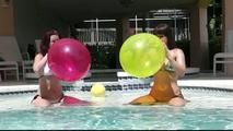 Two girls at the pool