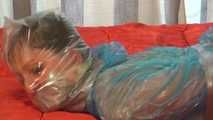 [From archive] Elsa - hogtaped in raincoat (video)