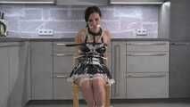 French Maid Amira get bound and gagged