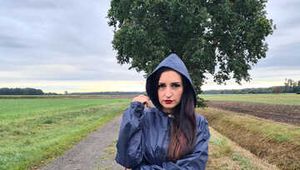 Our new model Miss Amira in a Regatta rain suit