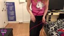 Untying a hip harness